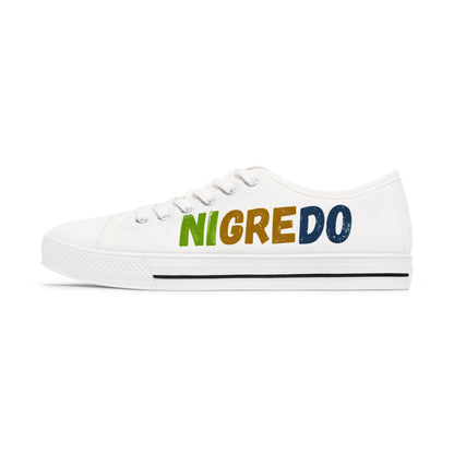 Women's Low Top Sneakers with 'NIGREDO' Design